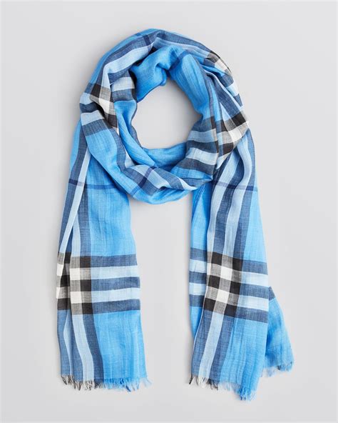 giant check burberry scarf blue grey|burberry wool scarf.